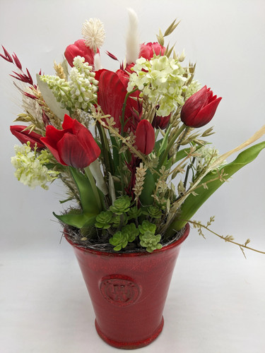 Frühlingsgesteck tulpe - frühlingsgesteck,