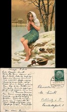 Künstlerkarte Gemälde Kunstwerke Das Heimchen S. Daynes-Grassot 1933