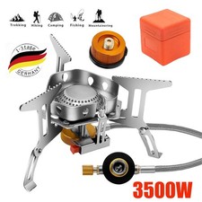 Campingkocher mit Piezozündung,3500W Klein Gaskocher,Faltbar Camping Kocher DHL