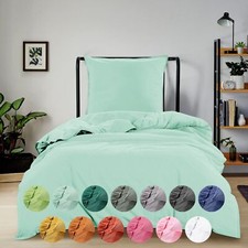 Bettwäsche Baumwolle STONE WASHED 135x200 155x220 Leinen-Look grau rosa rot grün