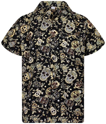 Funky hawaiihemd skull sepia - skull,