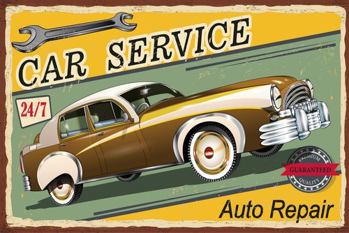 Blechschild 20x30 car service - 20x30,