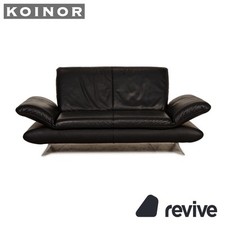 Koinor Rossini Leder Zweisitzer Schwarz Sofa Couch Funktion