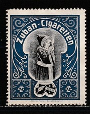 Reklamemarke ZUBAN Cigarettenfabrik, München