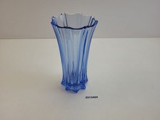 Vase Pressglas Blau Kelchform