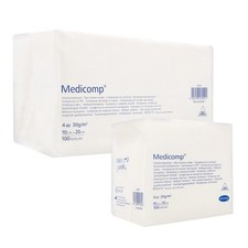 100 Medicomp Vlieskompressen unsteril 4-fach 5x5cm 7,5x7,5cm 10x10cm 10x20cm