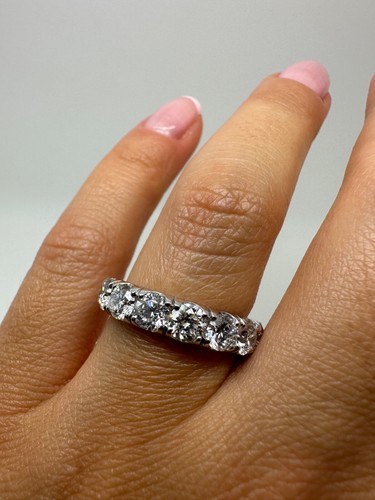 Ring platin halb eternity - ring, 2,20