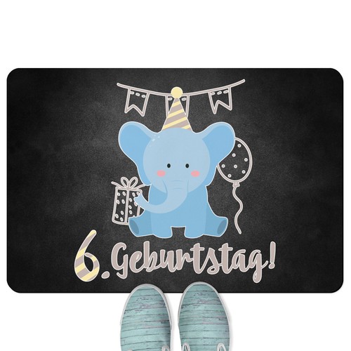 Geburtstag blauer elefant - geburtstag,,