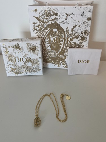Dior halskette gold logo - halskette,