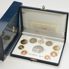 VATIKAN KMS 2007 PP + Medaille 925er Ag, 45 g "Heiliger Markus" Etui + Zert.