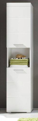 Badschrank hochschrank weiß - badschrank,
