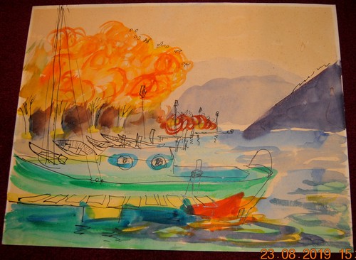 Aquarell mit tusche - aquarell,mit,