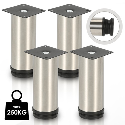 Möbelfüß edelstahl 12x - möbelfüß,
