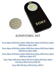 SONY IR Fernbedienung für Sony Alpha & NEX Kamera Fernauslöser Auslöser Remote 