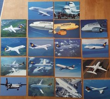 18 Stück Lufthansa Ansichtskarten (Postkarten) mit verschiedenen Motive