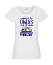 Coole Omas fahren Wohnmobil | Bingo | Großmutter Damen Shirt Weiß