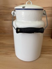 Emaille Kanne Milchkanne Weiß