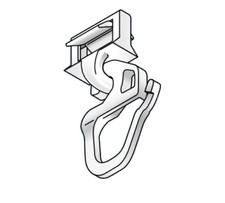 Gardinengleiter, Click-gleiter, Klick-Gleiter für Kunststoffschienen 4 mm HC91