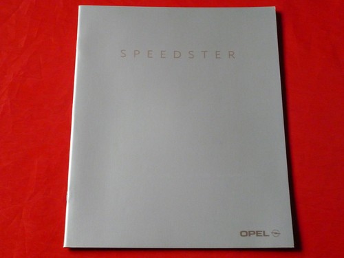 Opel speedster prospekt - opel,