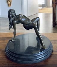 Bronzefigur Jungfrau Skulptur Frau Akt Erotik Figur Antik Bronze Statue Deko Neu