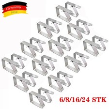 6/24Stk Edelstahl Tischklemme Tischdeckenklammer Klammern Tischtuchklammer CliP