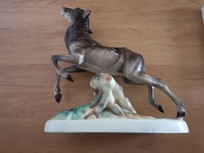 sehr großer Hirsch Reh Bock Jagd Wild Porzellan DDR W 11 neuwertig ohne Geweih