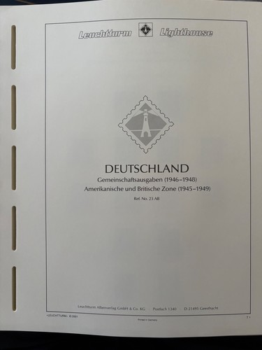 Leuchtturm vordrucke bizone - leuchtturm, +