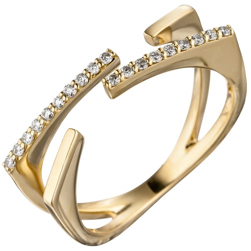 Diamantring offen 585 - , gold