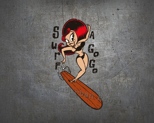 Surf aufkleber - a, go