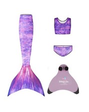 Planet Meerjungfrau Meerjungfrau Schwanzflosse bauchfreies Oberteil & Slip Merplanet Kollektion 9-11