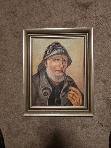 ölbild alter fischer - alter,