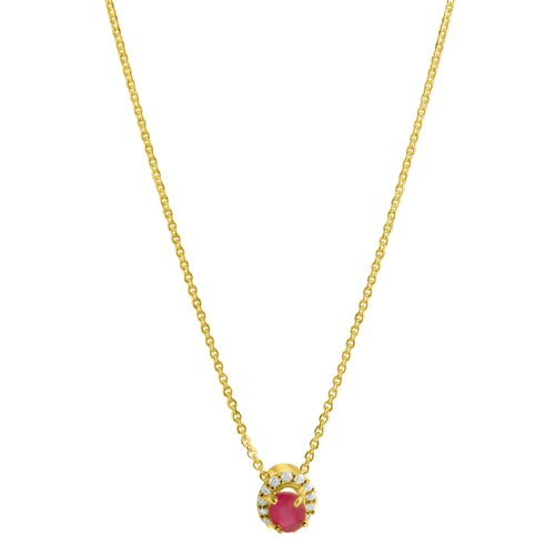 Collier 333 gelbgold - 333, rubin