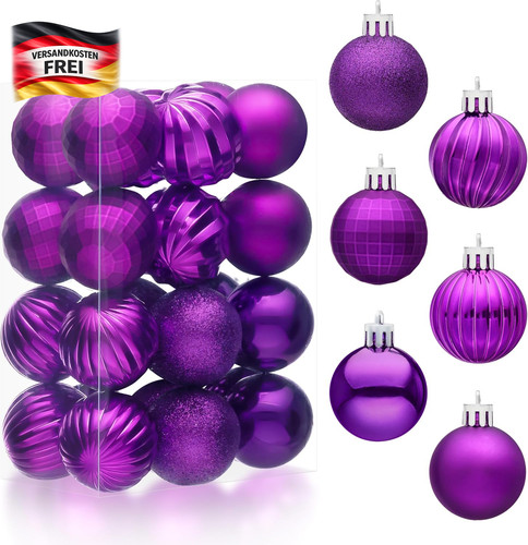 Weihnachtsdeko set bunte - weihnachtsdeko, 24