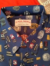 Designer Hemd Casa Moda Company Finest Shirt  45 OVP Muster 100% Viskose K5