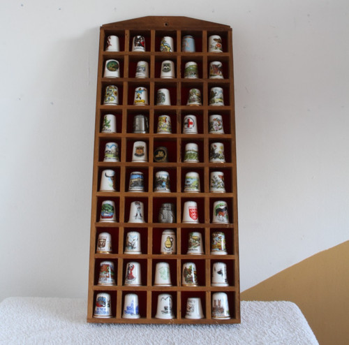 Holz fingerhut vitrine mit - holz,