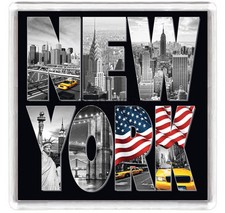 New York Bw View Fridge Magnet
