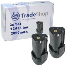 2x Li-Ion Akku 12V 2000mAh