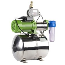 CHM GmbH® Hauswasserwerk 24 L 5 Bar, 8700 L/h Gartenpumpe Edelstahl, Wasserpumpe