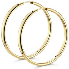 MATERIA Gold Creolen 4mm breit