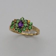 Goldring mit  Tsavorit 375/-