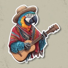 Papagei Hippie 9x9 cm