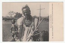 Frühe AK, Afrika, Soudan francais, Samo Mann mit Fetisch, Obervolta, 1910