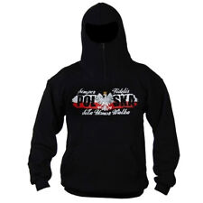 Bluse Sweatshirt Pullover Hoodie Ultras Hooligans Fans Schwarz Polen ZIP