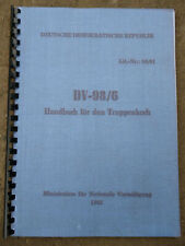 NVA HANDBUCH FÜR DEN TRUPPENKOCH ,FELDKÜCHE,GULASCHKANONE,FKÜ,ROBUR,IFA W50,UAZ
