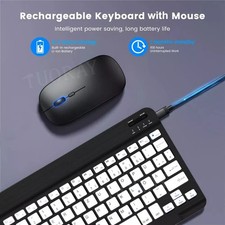 Tastatur Funk Maus Wireless Kabellos Keyboard Bluetooth PC Tablet Layout Deutsch