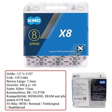 KMC X8 8fach Fahrradkette