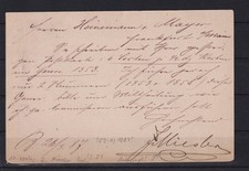 AK186) Deutsches Reich Karte mit Autograph J. Miesler (Ansichtskartenverlag)