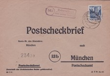 (849) FRANZÖSISCHE ZONE Fernbr. EF mit Landpoststempel UNTERREITNAU