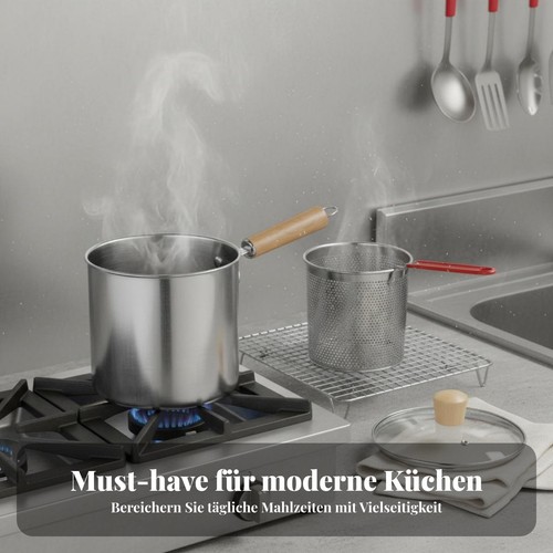 Edelstahl fritier topf mit - edelstahl,