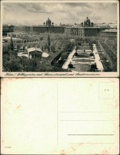 Ansichtskarte Wien Volksgarten mit Theseustempel und Staatsmuseum 1939